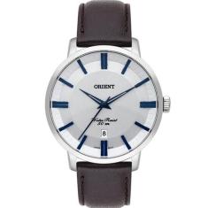 Relógio orient masculino couro mbsc1038 s1nx
