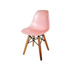Cadeira Infantil Eames Braço Polipropileno Base Madeira Eiffel Espress