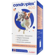 Suplemento Alimentar Avert CondroPlex 500 para Cães e Gatos de Pequeno Porte - 60 Comprimidos