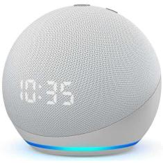 Echo Dot 4ª Ger. Alexa E Relógio Smart Speaker Branca Amazon