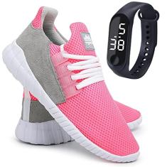 Tênis Caminhada Conforto Academia + Relógio