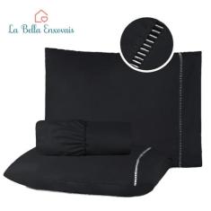 Jogo de Cama Casal Padrão 3 Peças 400 Fios Micropercal Ponto Palito - 