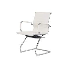 Cadeira Escritório Interlocutor Stripes Fixa PU Branca