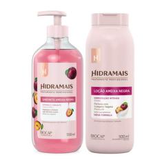 Kit 1 Sabonete Ameixa Negra 500ml 1 Loção Creme Ameixa Negra Hidramais