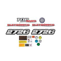 Kit Emblemas Mercedes Benz 2726 Eletrônico Adesivo Resinado - SPORTINO