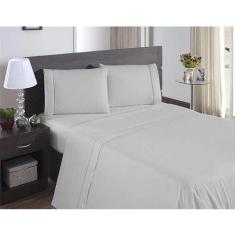 Jogo de Lençol 400 Fios Toque Suave e Macio Ponto Palito Cama King 3 P