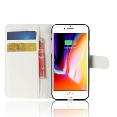 Capa para iPhone 7/iPhone 8, capa carteira flip de couro PU premium com compartimento para cartão, suporte e fecho magnético [capa interior à prova de choque de TPU] Compatível com iPhone 7/iPhone 8