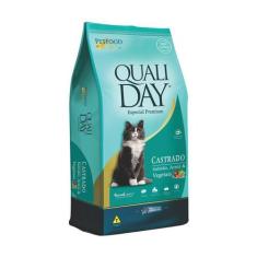 Ração Qualiday para Gatos Adultos Castrados Sabor Salmão - 10,1kg - Pe