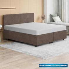 Base Cama Box Casal Queen Size Veludo - SkyBox