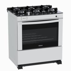 Fogao 6 Bocas Venax Delplus Vitreo Bl Branco Gas Glp