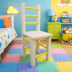 Cadeira Cadeirinha Infantil De Madeira Resistente - Megastore Marques,