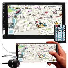 Multimídia H-Tech 2 Din Ht-3100 7 Pol Espelhamento Bt Câmera