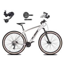 Bicicleta Aro 29 Ksw Xlt Câmbio Traseiro Shimano Deore e Altus 27v Freio Hidráulico Garfo Com Trava Pneu Faixa Bege - Branco