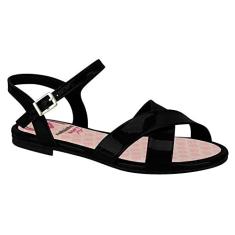 Sandália Molekinha Infantil Meninas, Preto, 27