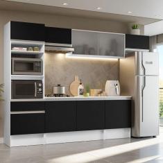 Cozinha Completa Madesa Topazio 300001 com Armário, Balcão e Tampo - B