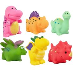 Mini Dinossauros Coloridos Banho Divertido Bebes Castela - Castela Bra