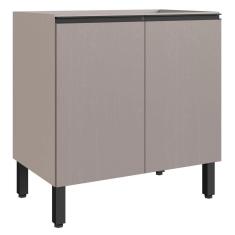 Armário de Cozinha 80 Cm 2 Portas 1 Prateleira Fumê - Quiditá Móveis