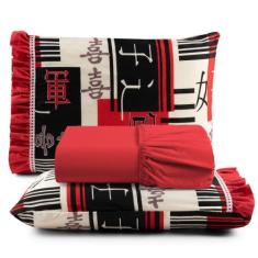 Jogo Lençol Super King Size 3 Peças Algodão 180 Fios Estampado com Bab