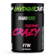 FTW Thermo Crazy Pote 60 Cáps Termogênico e Energia Cafeína e Taurina - Diabo Verde