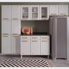 Cozinha de Aço Compacta com Vidro 4 Peças Diamante Telasul