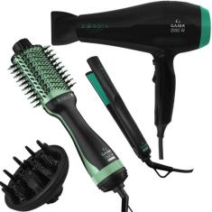 KIT GAMA BABOSA CERAMIC ION - SECADOR 2100W 220V + ESCOVA BRUSH 3D 130