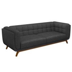 Sofá Living Decorativo 2 Lugares 180cm Bellart M22 Linho Chumbo - Mpozenato