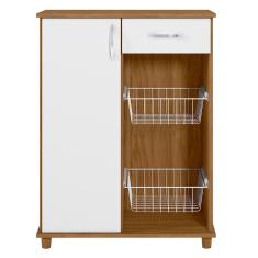 Balcão Fruteira 1 Porta 1 Gaveta Notável Belize New - Freijo/Branco