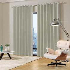 Cortina Blackout de Sala e Quarto Em Tecido 4,00 x 2,50 Admirare, Bege