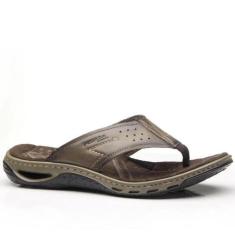 Chinelo Dedo Pegada em Couro Masculino 131663-Masculino