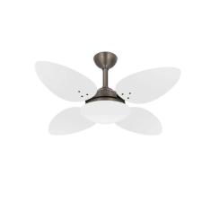 Ventilador Teto Bronze 4 Pás Silencioso Pétalo Ventax 220V