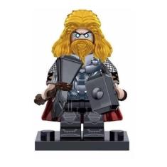 Boneco Blocos De Montar Thor Cabelo Cromado Vingadores
