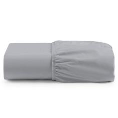 Lençol Unique Avulso de Baixo Casal Padrão com Elástico Micro Percal 400 Fios - Cinza