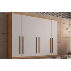 Guarda Roupa 6 Portas e 6 Gavetas Pernambuco Naturale/Off White - Rufa