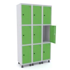 Armário Locker Guarda-Volume 9 Portas Aço Grp 503/9 - Pandin Móveis