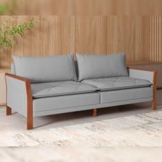 Sofá Texas Bipartido Mm Top 220cm Boucle-cinza