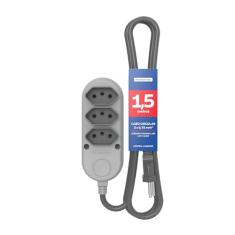 Tramontina Extensão Múltipla 3 Tomadas 2P+T 10 A 250 V 1,5 m