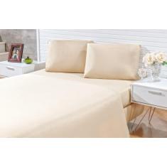 Jogo De Lençol Carinho Casal Queen 4 Peças Em Microfibra Varias cores 