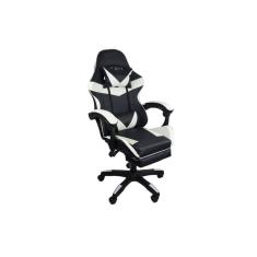 Cadeira Gamer Stillus Ergonômica Com Apoio Para Os Pés - Preto E Branco