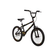 Bicicleta Aro 20 infantil Preta Freio V-Brake + Pezinho de Apoio - Vel