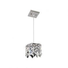 Pendente Renda Valenciana Cristais 12 5x12cm 1*g9 Bivolt Bron