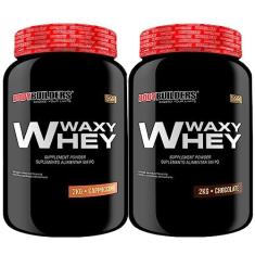 2x Whey Protein Waxy Whey (35%) 2kg - Bodybuilders Chocolate e Cappuccino