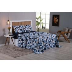 Jogo De lençol Queen 4 peças 200 Fios percal Estampado - Bela Casa Sho