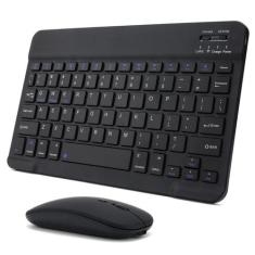 Kit Teclado + Mouse Sem Fio Samsung A7 Lite Preto Bluetooth - Star Cap
