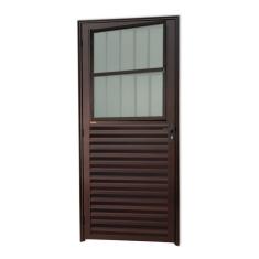Porta De Sala Super Vidro Boreal 210cm X 86cm Brimak Corten