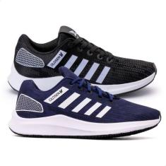 kit 2 tenis casual Insanity academia caminhada conforto 34-43 - Oldsen