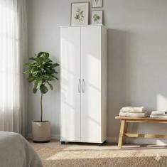 Armário Multiuso Organizador Para Lavanderia/ Cozinha 2 Portas 4 Prate