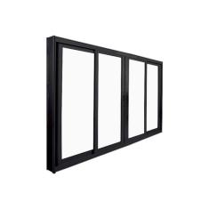 Janela de Correr Abertura Central Premium 4 Folhas Vidro Liso 100x150c