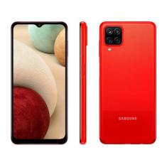 Smartphone Samsung Galaxy A12 64GB Vermelho 4G - 4GB RAM Tela 6,5 Câm.