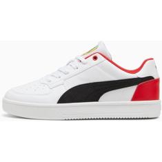 PUMA Tênis masculino Scuderia Ferrari Caven 2.0 com cadarço, casual, preto, Branco, 41
