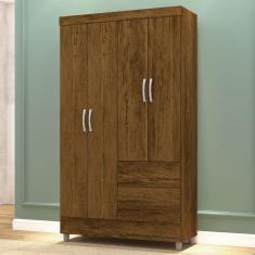 Guarda-Roupa Solteiro San Diego 4 Portas 2 Gavetas Imbuia - Panorama Móveis